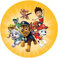 Tortenaufleger Paw Patrol gelb, rund 20cm Fondantpapier PREMIUM