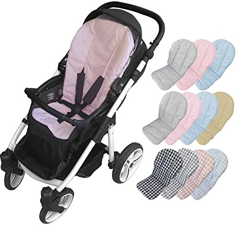 Sitzauflage - Bezug für den Sommer, Kinderwagen, Universal-Frische, Marke Vizaro (Rosa Punkte, Baumwolle)