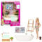 Barbie Coffret Bain Relaxant avec poupée Blonde, Baignoire, Chiot, Savon Confetti coloré et Accessoires, Jouet Enfant, Dès 3 Ans, HKT92