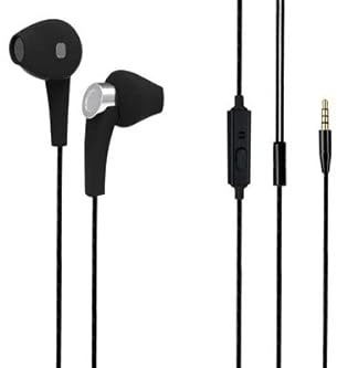 DACOMEX Ecouteurs avec micro Jack 3.5 mm 4 points noir
