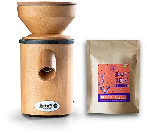 Getreidemühle Mockmill Professional 200 | frisches Mehl | Made in Germany |+ 2,5 kg Bio Einkorn