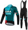 SGCIKER 2022 Team BORAHansgrohe Lange Ärmel Radtrikot Set, Herren Dünne Sonnenschutz Atmungsaktive MTB-Fahrradbekleidung Fahrrad Shirt Bike Clothing Gel Pad (3XL)
