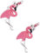 Bouton de Manchette Flamant Rose | Paire de Boutons de Manchette Originaux pour Homme Animal | Cadeau Homme Mariage | Bijou inoxydable pour Manchettes de Chemise Homme