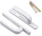 SEIWEI UPVC Door Handle, 92mm PZ (Centres) White Replacement Handles with Matching Parts, 1 Pair/Set, 210mm