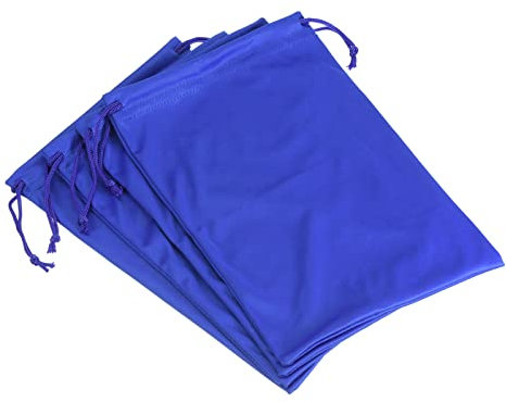 PATIKIL Ski Goggle Bag, 4 Pack 7.1x10.6 Microfiber Snow Goggles Case Cover Soft Storage Sleeve Drawstring Pouch for Sunglasses Glasses Eyeglasses Camera Lenses Blue