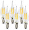 GBLY 6 er pack LED E14 Glühbirne Leuchtmittel: Lampe Warmweiß kerze Birne 4W 2700K Filament Retro Edison Glühlampe Vintage Light Bulb Glas Energiesparlampe - Nicht Dimmbar