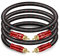 SKW Cinch Audio Kabel, OFC Kupfer - Dual geschirmt 2 x Cinch zu 2 x Cinch Kabel - analog Stereo Audiokabel für CD, DVD, Verstärker, Soundkarte, Decoder, Soundbar (3M, Rot)