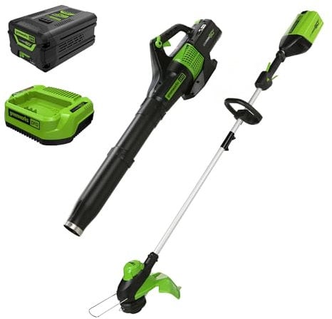 Greenworks - 60V 13 Inch Cordless String Trimmer Combo Kit, 4Ah Battery and Charger Included