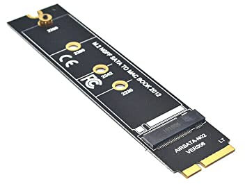 Adaptador de actualización de repuesto Disco Duro Tarjeta Convertidora M.2 NGFF SATA SSD Tarjeta Adaptadora para MacBook Air 2012 A1465 A1466