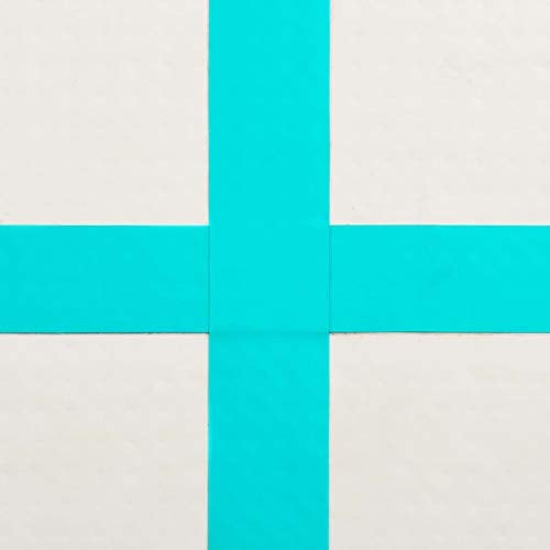 BaraSh Aufblasbare Gymnastikmatte mit Pumpe 200x200x15 cm PVC Grün turnmatte Kinder klappbare turnmatte