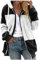 SHE.White Weiße Jeansjacke Damen Schwarzer Mantel Damen Elegant Yellowjackets Windbreaker, Gefüttert Bolero 134 Winterjacken Ultraleichte Jacke Jeansjacke Mädchen 134(1-Black, XXL)