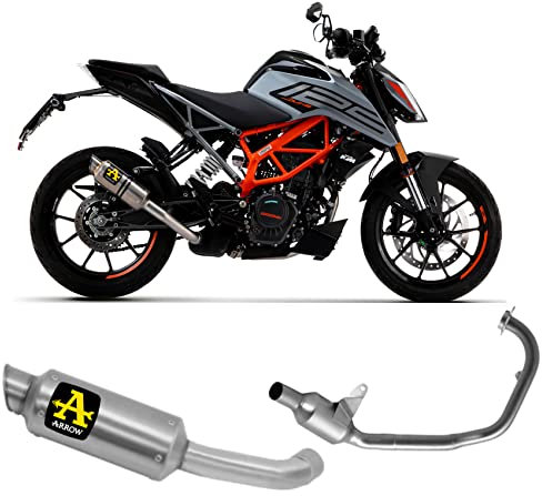 Arrow d'échappement complet approuvé open gp2 gp-2 titane compatible avec ktm duke 125 2021 2022 2023