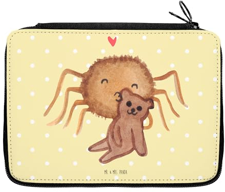 Mr. & Mrs. Panda Federmappe Spinne Agathe Teddy - Geschenk, Stiftetasche, Schule, Büro Stifte Etui, Verliebt, Stifte Etui, Freundschaft, Kind,