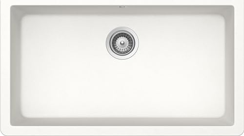 SCHOCK | Fregadero de cocina sólido N100XL 1 seno, material Cristalite®, blanco absoluto, 838,2 x 469,5 mm