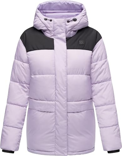 Ragwear Damen Winterjacke warme Steppjacke mit Kapuze Wikesh YOUMODO Lavender Gr. XXL