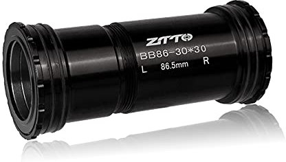 GFDSGRE Movimento Centrale Perno Quadro 30mm Press Fit Staffe Inferiori a 4 Cuscinetti for Bike Road Frame Montano 92mm 86mm Shell Uso 30 CrankSet Catenet Movimento Centrale MTB(BB86-30 Black)