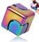 Fidget Toy, Fidget Spinner Cube for Adults, Cool Gadgets Desk Office Toys Metal Fingertip Gyro, Leisure Stress Relief Tabletop Toy as Gift for Kids/Teens/ADHD/Autism (Rainbow)