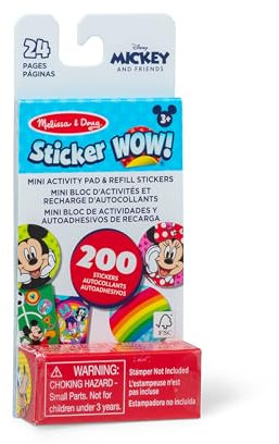 Melissa & Doug Sticker Wow Mini Activity Pad und 200+ Nachfüllaufkleber für Stamper Arts and Crafts Fidget Toy Collectibles - Assorted Disney