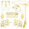 LOLIAS Griechische Göttin Kostüm Schmuck Set Hochzeit Brautschmuck Gold Oberarmreif Ohrringe Lorbeerkranz Haarspange Karneval Aphrodite Kostüm Goldene Hochzeit Boho Blatt Haar Krone Accessories Damen