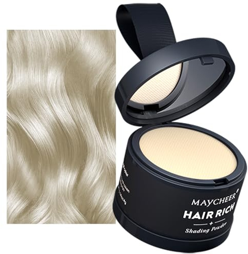 HISUNBEN Instantly Hairline Powder, Winddichtes, Schweißdichtes Haar Root Touch Up Concealer für wiederkehrende Haarlinie, Professionelles Haar Shadow Powder mit Spiegel für Puff-B