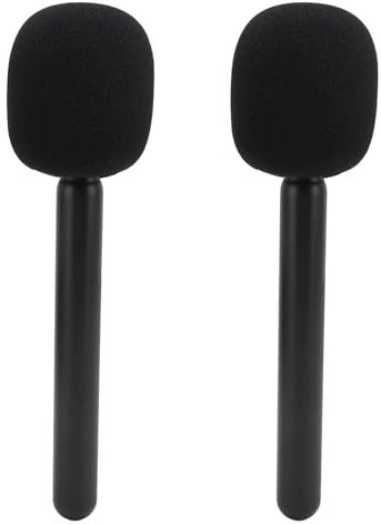 2PCS Universal Wireless Mic Holder Stand, Compatible with Rode GO II/Hollyland Lark 150/Movo, Handheld Adapter with Foam Windscreen & Cold Shoe Mount