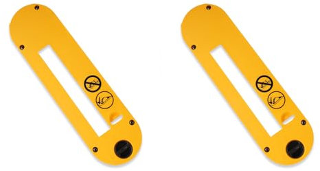 RMSPO DWE7402DI Dado Throat Plate Table Saw Accessories for Dado Blades for 10 inch Table Saw DWE7490 DWE7491RS DWE7491 DWE7492 (Yellow 2pcs)
