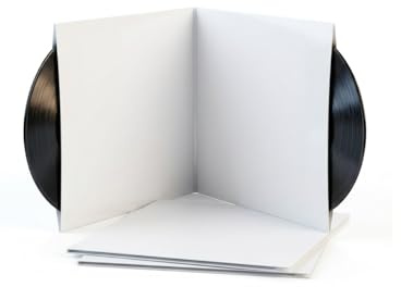Rock On Wall 3 x White Gatefold 33T Card Sleeves - Double LP Vinyl Case Hard Card 300gsm - Replacement & Protecting Vinyl Records