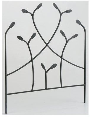 Panacea Products Forged Border Edge with Leaves, Black