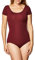 Capezio Women's Short Sleeve Leotard, Maroon, XS