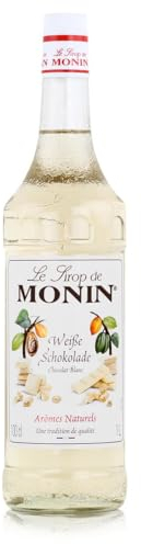 Monin Sirup Weiße Schokolade (1 x 1,0l) - für Kaffeespezialitäten und Desserts - Hochwertiger Geschmack - Vielseitig einsetzbar