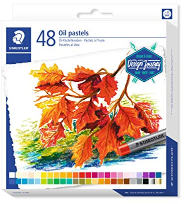 STAEDTLER Karat 2420 C48 - Ceras de pastel al óleo, 48 pasteles al óleo de colores brillantes variados