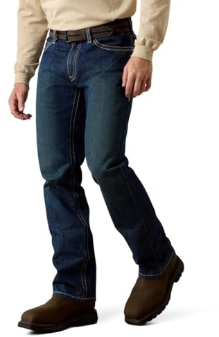 ARIAT Jeans M4 de Tiro bajo Resistentes al Fuego, Corte de Bota, con Puntos, Esquisto, 32W/32L para Hombre