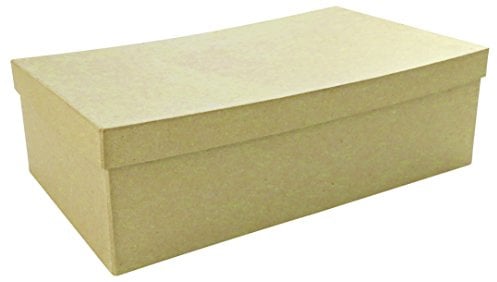 Décopatch BT9011O Box (aus Pappmaché zum Verzieren und Personalisieren, 13,5 x 22 x 5,5 cm) 1 Stück kartonbraun