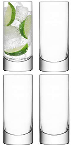 LSA International Bar Longdrink Glas 420ml Klar x 4