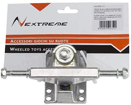 NEXTREME Truck in Alluminio 8,2CM Completo di Pad E Kit Viti per SKAT