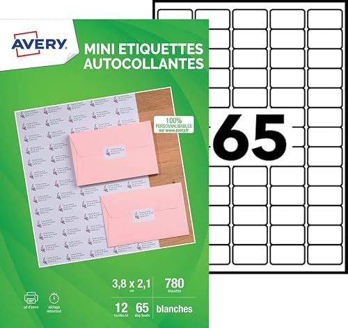 Avery Mini-Etiketten 38,1 x 21,2 mm 780 Stück