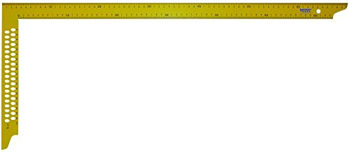 Zimmermannswinkel, gelb, mit Anreißlöcher, 1000 mm x 380 mm