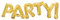 Amscan 3376201 - Super Shape Folienballon Party, gold, Größe circa 83 x 22 cm, Heliumballon