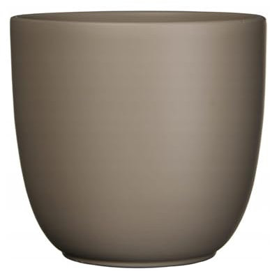 Mica decorations Tusca Übertopf Keramik für Indoor, Taupe matt, 10 x 10 x 9 cm