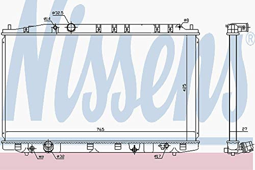 NISSENS Kühler Motorkühlung Kühler Wasserkühler Motorkühler Netzbreite 768mm Netzlänge 425mm Netztiefe 26mm 68137