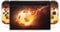 Skins4u Aufkleber Design Schutzfolie Vinyl Skin kompatibel mit Nintendo Switch Konsole & Controller Brennender Fussball