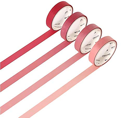 Washi tape, scrapbook zubehör, naturfarben, zum Basteln, für Geschenkverpackungen, Scrapbooking, 6 Stück Typ 2