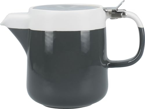 La Cafetière C000369 Barcelona Small Teapot, Ceramic, Cool Grey, 420 ml