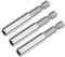 sourcing map 3 Pcs 1/4 Inch Hex Shank by 2.36 Inch Magnetic Bit Holder Extension, Quick Release Screwdriver Drill Bit Power Tool