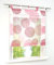 Raffrollo mit Kreis-Motiven Druck Design Rollos Voile Transparent Vorhang (BxH 120x140cm, Pink mit Schlaufen)