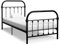 vidaXL Bettgestell Klassisch Metallbett Bett Einzelbett Schlafzimmerbett Bettrahmen Lattenrost Ehebett Schlafzimmermöbel Schwarz Metall 100x200cm
