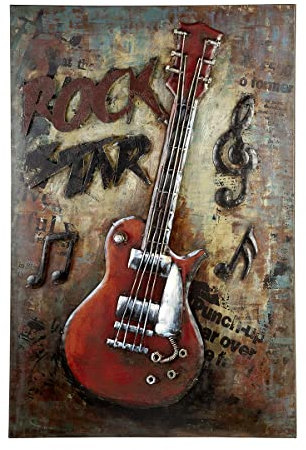 GILDE Metall Bild Rockstar (BxHxT) 50 x 75 x 4 cm Handarbeit, Kunstobjekt Gallery