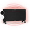 KLARSTEIN Hot Spot Slimcurve Double radiateur 2 en 1 - convection et infrarouge, protection anti surchauffe, minuterie hebdomadaire, pose murale ou sur pied, 2 pieds à roulettes, tôle, 2000 W, noir