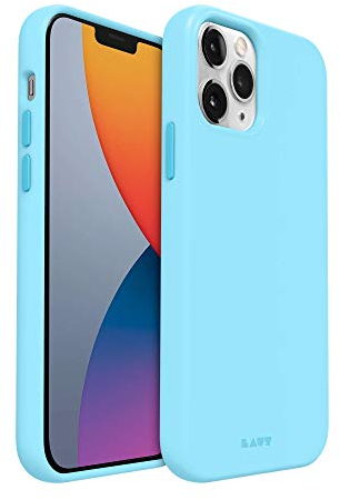 LAUT - HUEX Pastels case kompatibel mit iPhone 12 / iPhone 12 Pro | Pastellfarben-Design| Aufprallschutz bis zu 13 Fuß/4 Meter| Antimikrobielle Hülle • Baby Blue