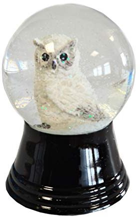 VIENNA SNOWGLOBE Schneekugel Echtglaskugel - Fast wie echter Schnee Motiv: Schneeeule, 4,5 cm